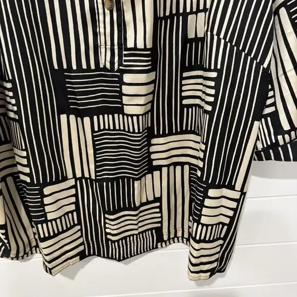 Ali Miles | Top Pullover Striped 3/4 Sleeves Black Tan Classic Work Wear Size 3x - Picture 3 of 12